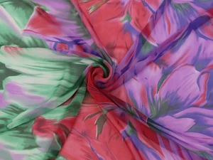 Винтажная Лоскутная Цветочная шифоновая ткань текстиль для платья - Цвет: 16