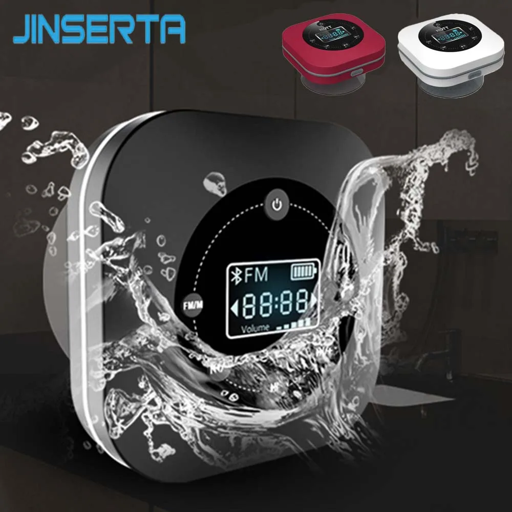

JINSERTA Portable Bluetooth Speaker Waterproof Handfree Profile Built in FM Clock And Microphone Wireless Bluetooth Speakers
