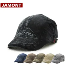 [JAMONT] Ретро береты для мужчин бейсболки в стиле кэжуал Форменная фуражка Gorras хлопок Шапки Planas плоский Кепки s регулируемый береты французская шляпа