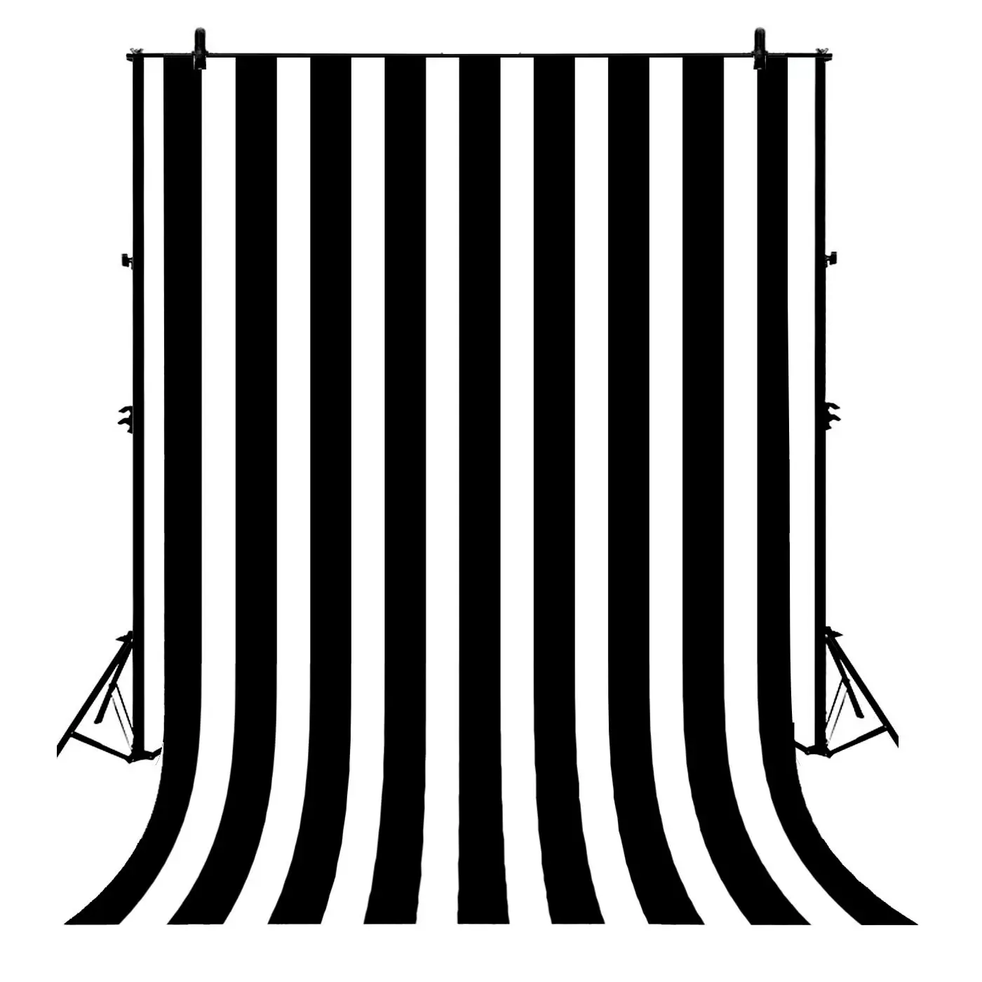 

5x7ft Black White Striped Polyester Photo Background Portrait Backdrop