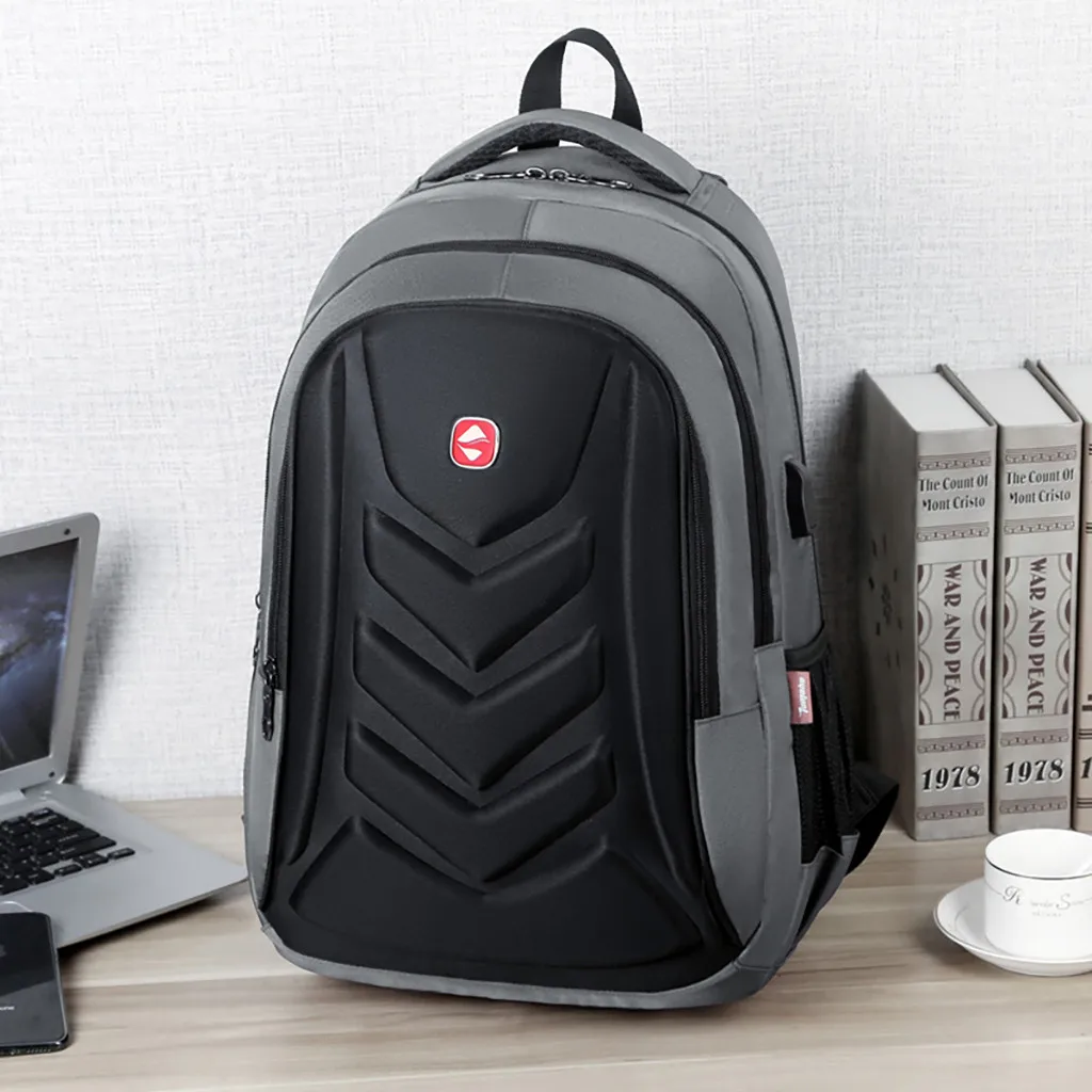 Fashion man laptop backpack Men's New Business Backpack Computer Bag Travel Backpack Clamshell Multifunctional#EX