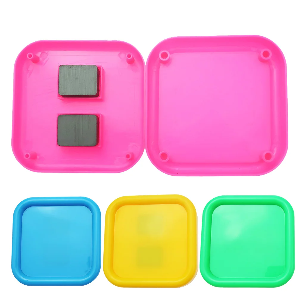 8.5cm Square Magnetic Pin Cushion Pincushion Sewing Needles Holder Organizer for Crochet Hooks Paper Clips Nails Screws Storage