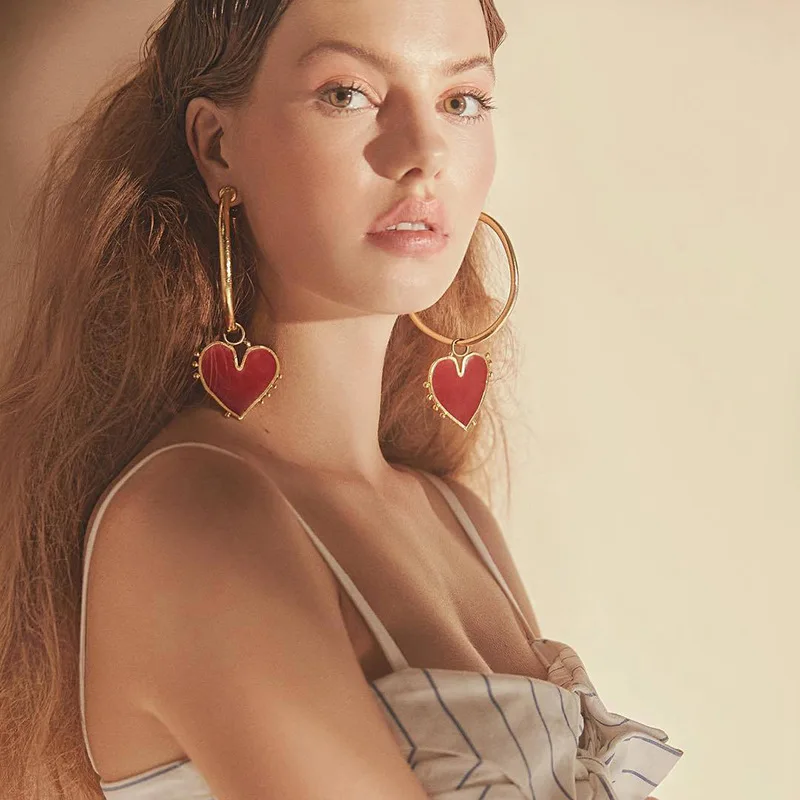 

Bohemia C with Heart Women Dangle Earrings Gold Earrings For Women Vintage Drops Earrings Vacation Party Jewelry Accessories