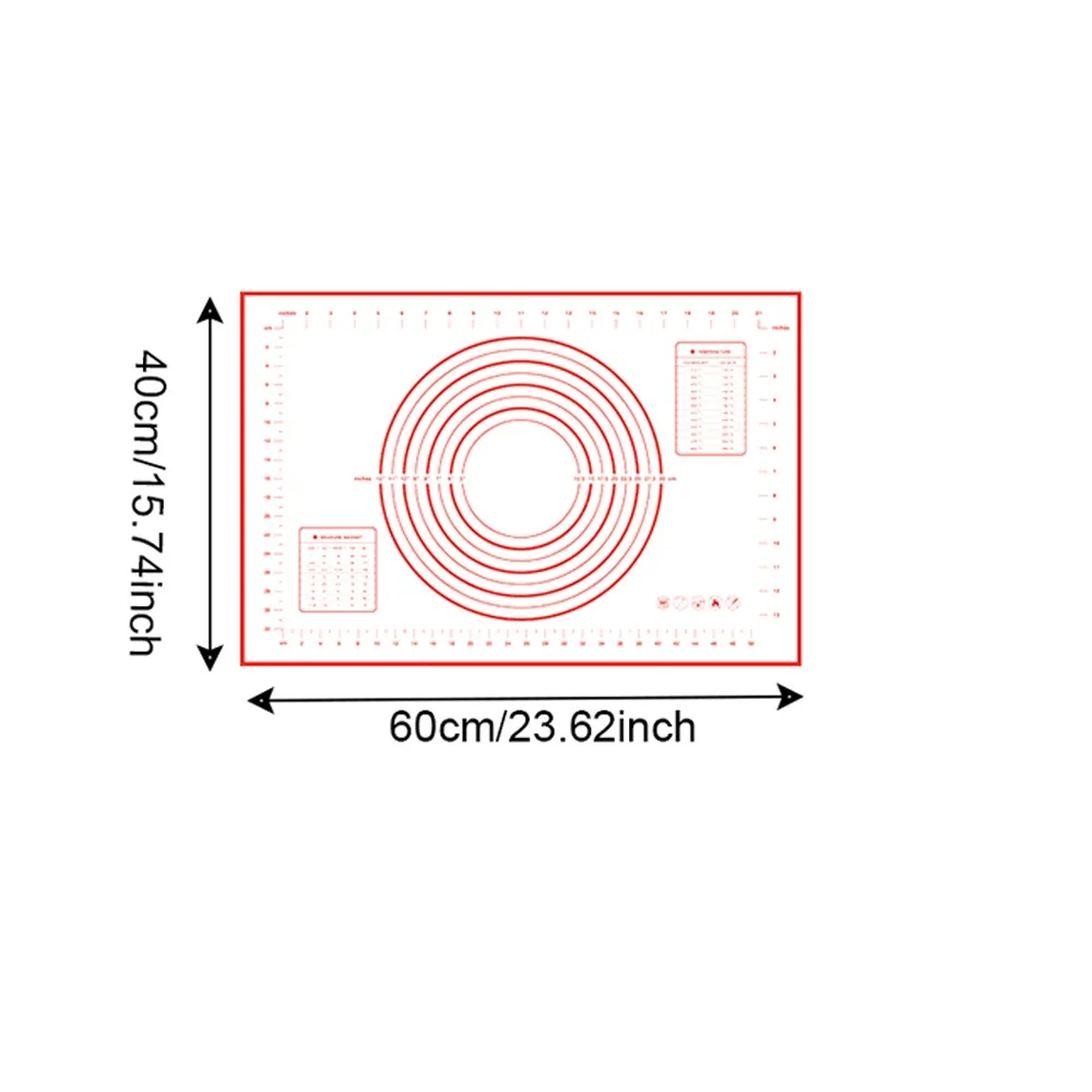 Антипригарный силиконовый коврик для выпечки тефлоновый коврик термостойкая посуда для выпечки теста для пиццы коврик для выпечки Кухонные приспособления инструменты для кухни - Цвет: 40x60cm