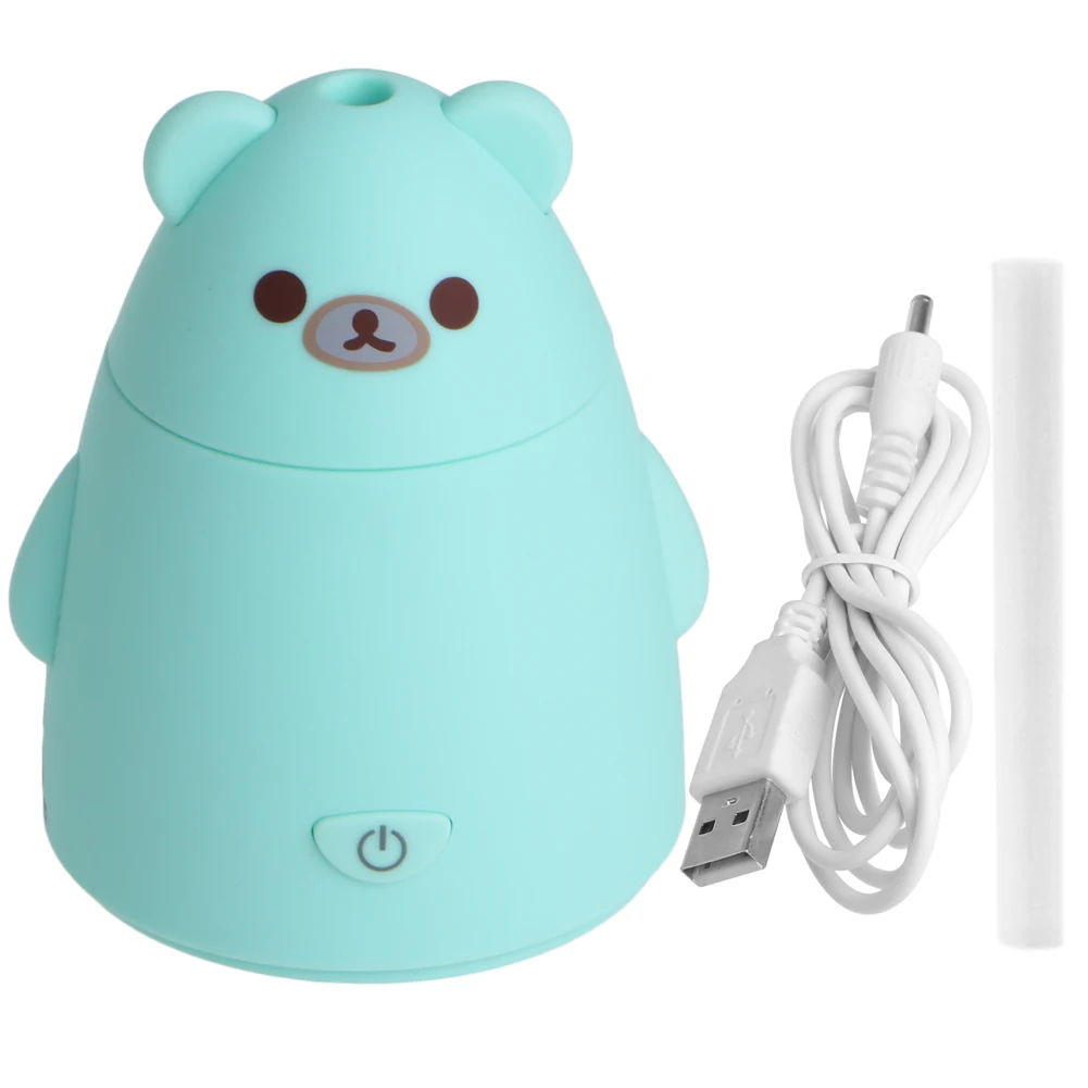 

Cute Bear Shape USB Ultrasonic Atomizer Air Humidifier Steam Diffuser 80mL Mist