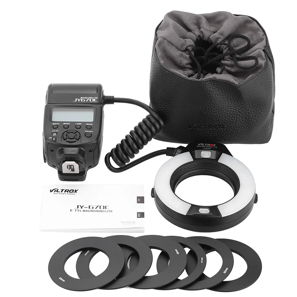 VILTROX JY-670C Macro Ring Light flash with E-TTL For Canon (9)