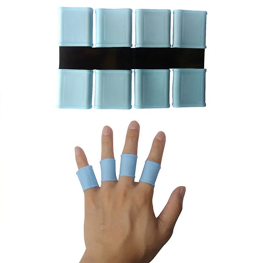 جولف اصبع القدم السيليكون حامي 8 قطعة/المجموعة كم سيليكون دعم تنفس المضادة للانزلاق للرجال المرأة لاعب جولف اصبع رمادي