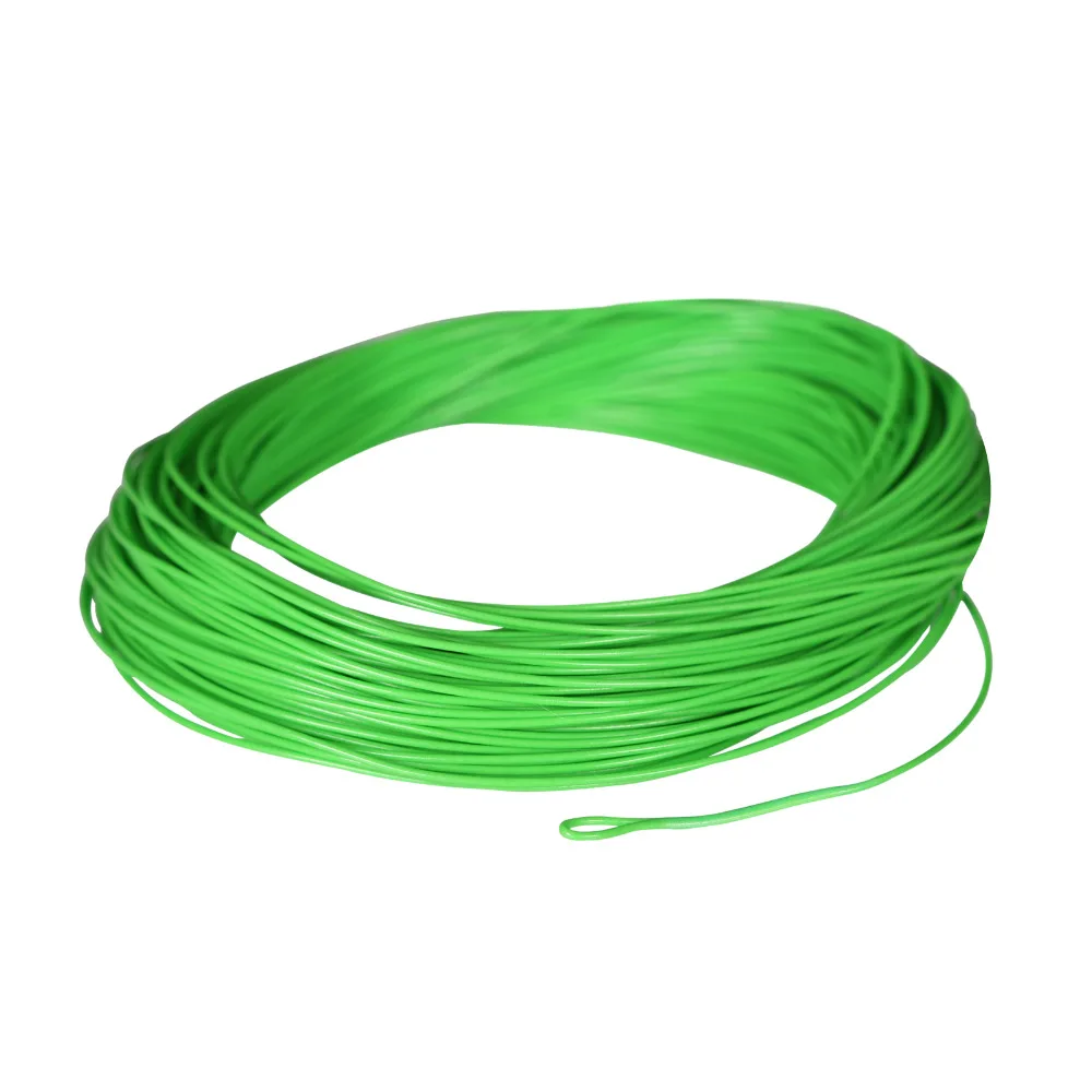 

SF 100 FT WF 4 F wt Green Trout Fly Fishing Line Weight Floating Two Loops