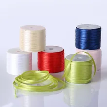 

YANRUO 3mm 50m Webbing Double Layers Plastic Roll Stripe Red Polyester Belt Webbing Sewing Decoration