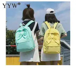 YYW 2018 Solid Oxford рюкзак девушка Повседневное дорожные сумки для подростков Колледж ветер Для женщин школьный Студент лук рюкзак 5 цветов