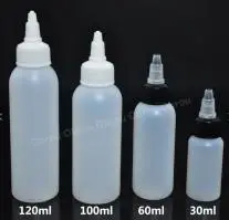Бесплатная доставка 200 шт. 60 мл 100 клей eliquild pe/pet пластиковая бутылка с поворотной
