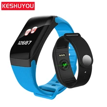 

KESHUYOU F1S band smart bracelet waterproof fitness tracker color lcd bluetooth smartband blood pressure for IOS Android Phone