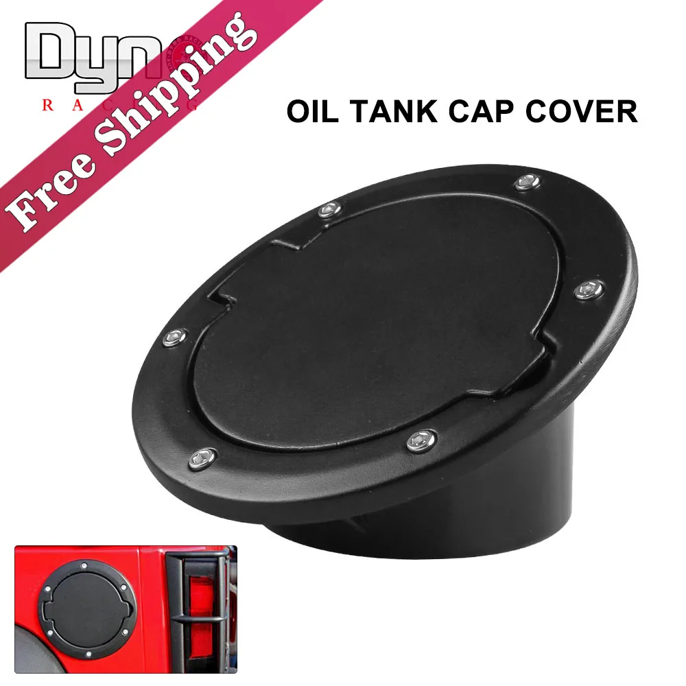 

Free shipping Black Fuel Filler Door Cover Gas Tank Cap 2/4 Door For 07-16 Jeep Wrangler JK N-OCC009