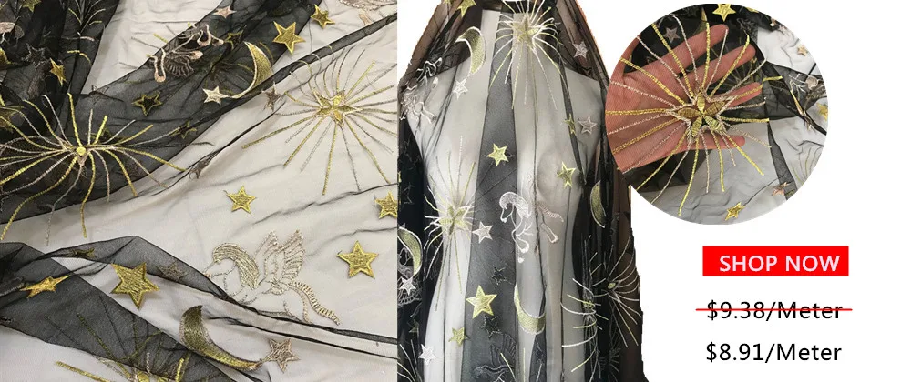 FFLACELL-1-Meter-Fancy-African-French-net-lace-fabric-with-glitter-star-embroidery-net-lace-fabric (2)_