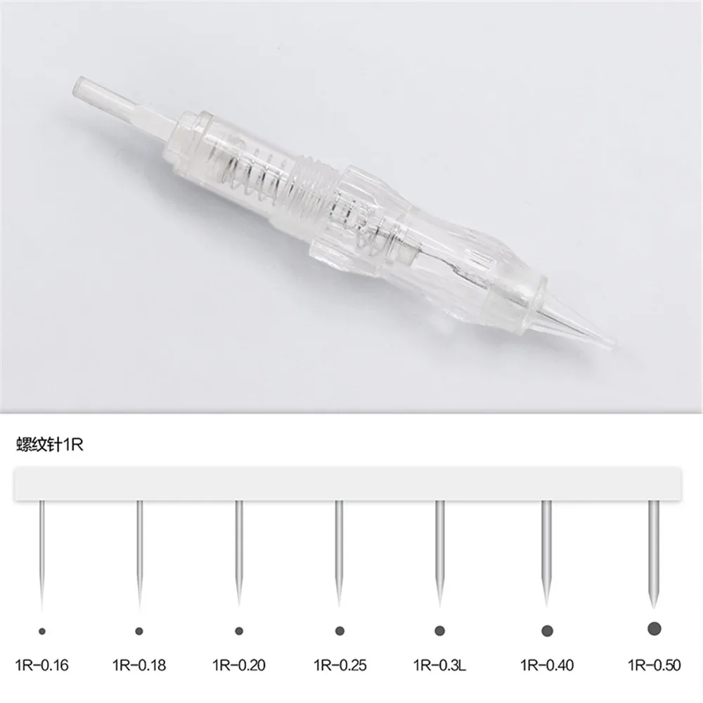 Biomaser 10PCS Tattoo Needles Permanent Makeup Catridges Needle For Tattoo Rotary Machine Kit Eyebrow Needle 1R,2R,3RL,5RL 3RS