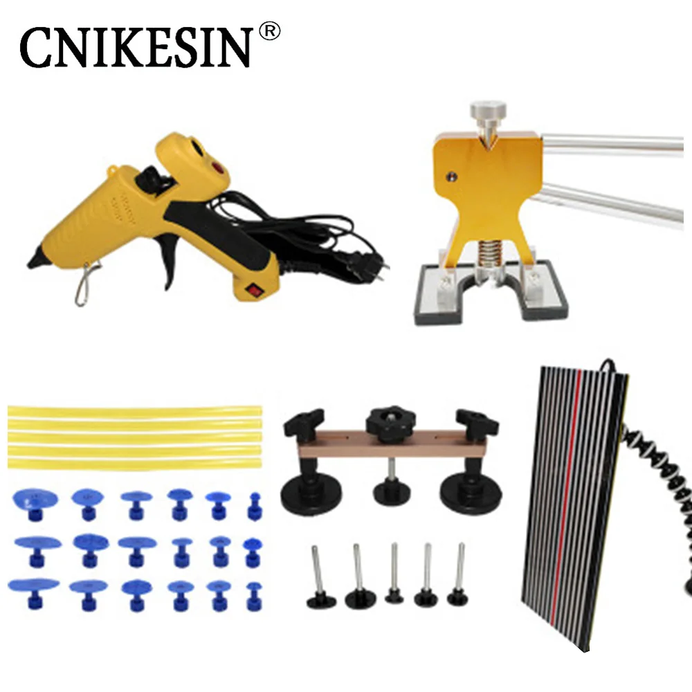 

CNIKESIN 32 PCS Car Dent Repair Tool Car Glue-free Gold Painting Repair Repair Tool Car Dip Sink Pit Bump Fixture Hand Tools Set