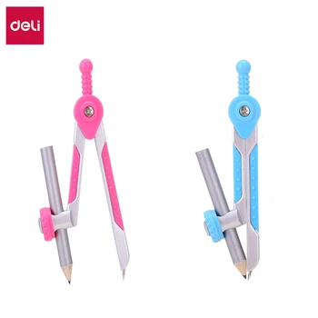 

Deli E8615 School Compass Zamak Compass w/pencil Pink Blue