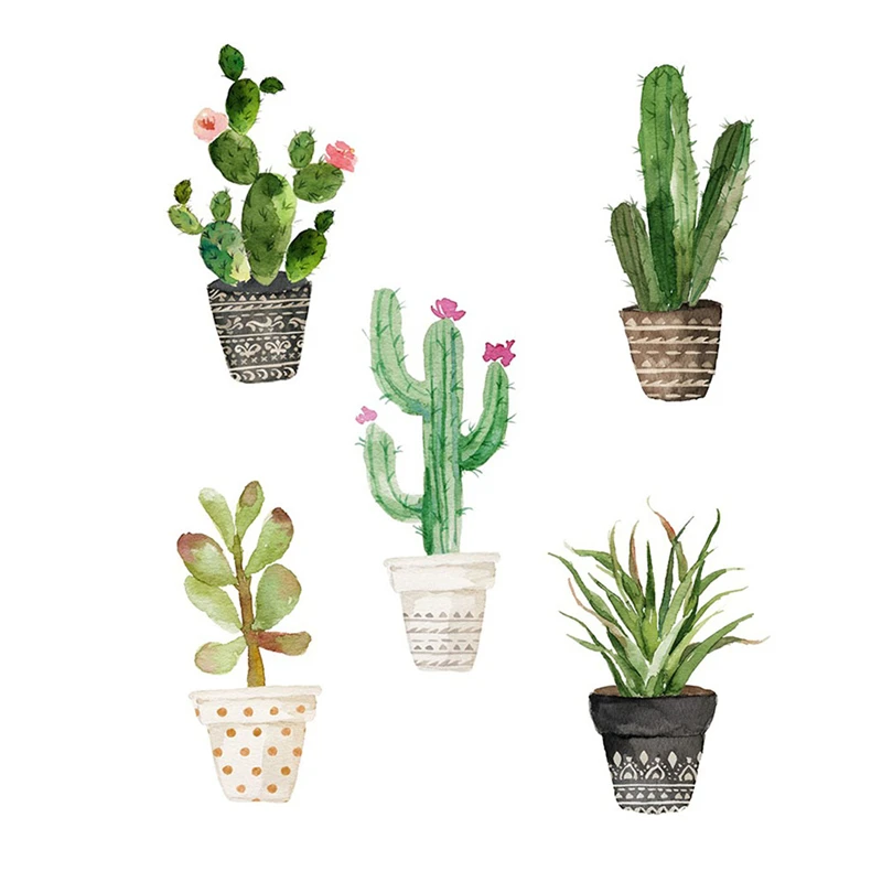 

Simple Cactus Green Plants Unframed Fashionable Simple Green Botany Inkjet Oil Canvas Painting Ink Painting Poster Wall Art