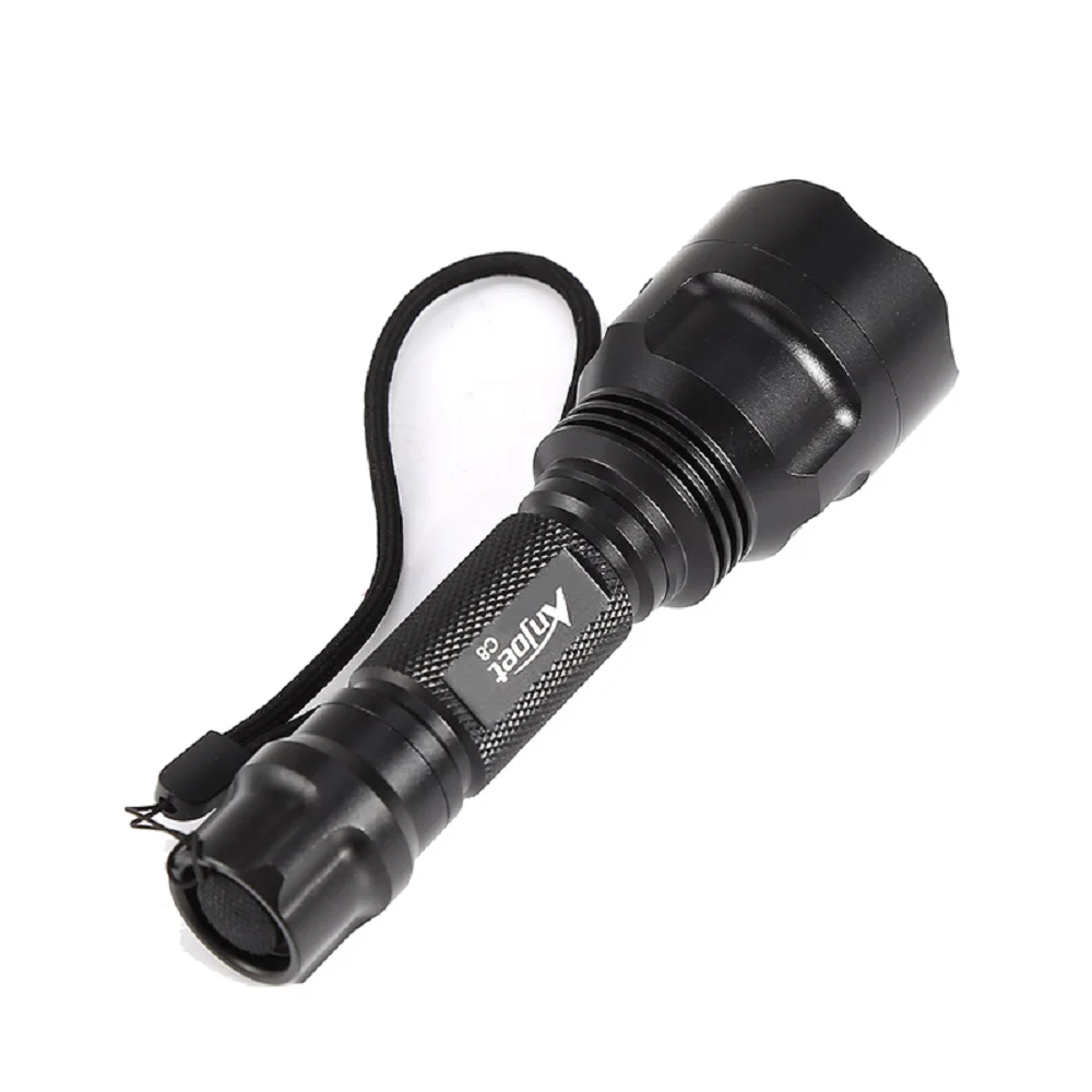 C8 Hunting Light Tactical flashlight CREE XM-L2 LED 1/5 mode torch led Waterproof flashlight 18650 battery+Charger+Gun Mount