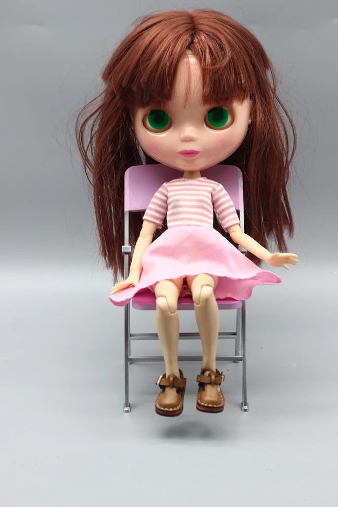 1 пара 3 7*1 6 см кукольная обувь для шарнирных кукол 1/6 blyth как подходит 1/8 BJD Кожаная