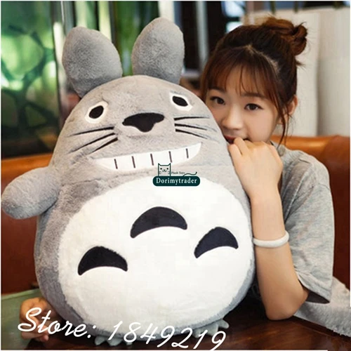 Dorimytrader 75cm Hot New Anime Totoro Pillow Plush Soft Giant 30inches Cartoon Toy Doll 3 Colors Child Present DY61184