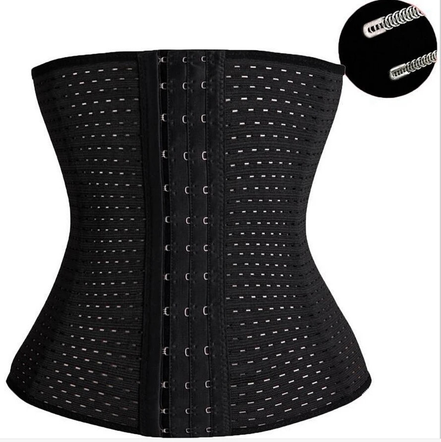 

Black/Beige Fitness Fat Burning Girdle Belt Sexy Women Body Waist Trainer Shapers Underbust Belt Corset Faja Shapewear