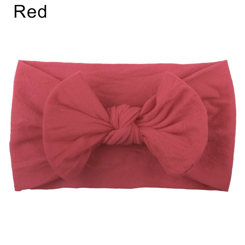 Модная Милая Детская повязка на голову с бантиком, эластичные резинки для волос для новорожденных девочек, повязка для волос для малышей, Детские аксессуары для волос - Цвет: red