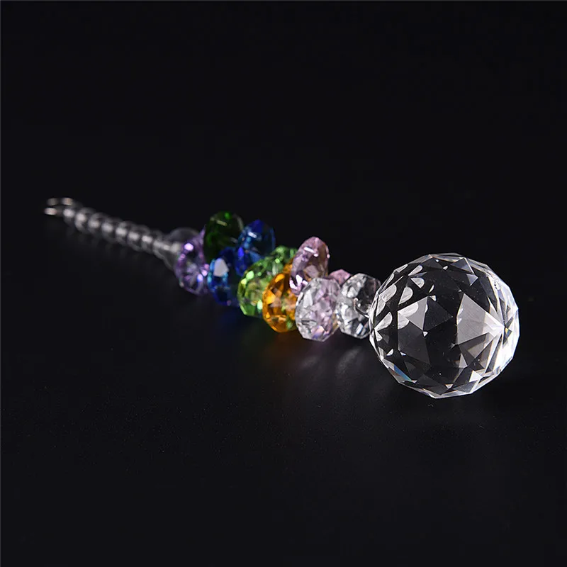 Crystal Ball Suncatcher Feng Shui Prisms Pendant Pendulum Hanging Window Decor Rainbow Wedding Gift