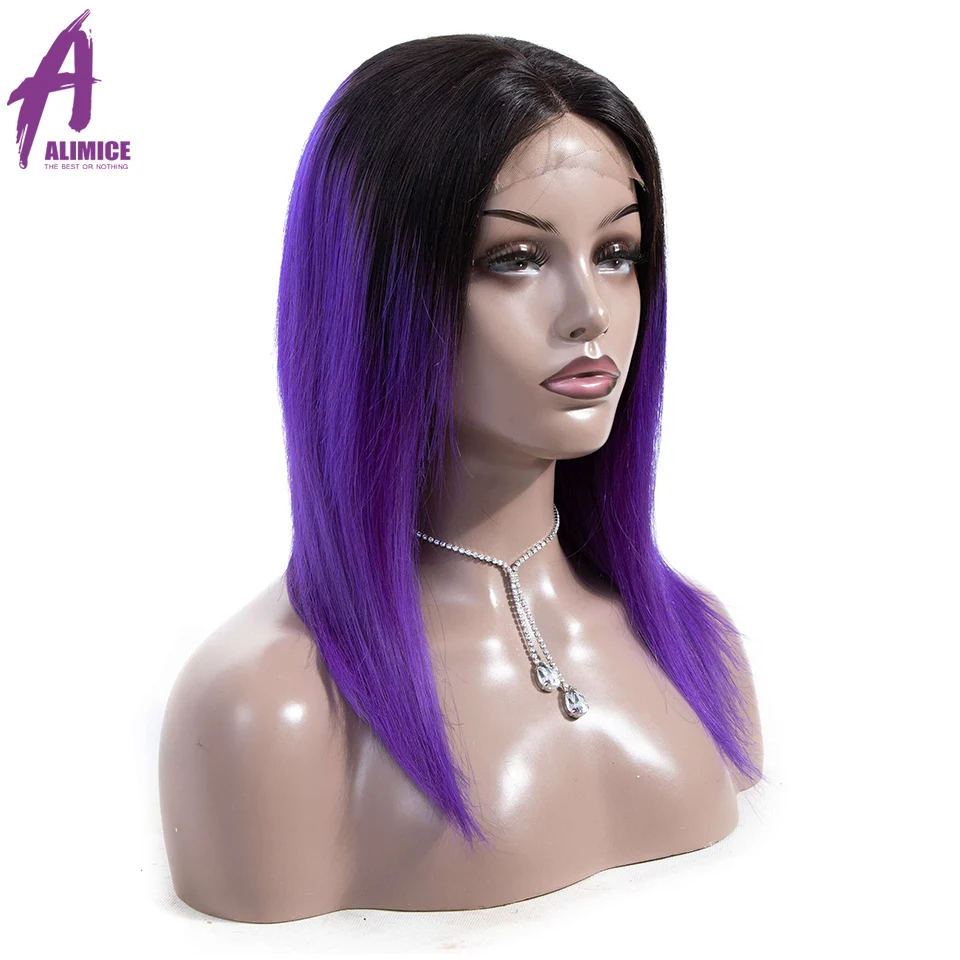 Alimice 180% Density Lace Front Human Hair Wigs Remy PinkGreenRedBlueOrange Brazilian Straight Lace Wigs With Pre Plucked (7)