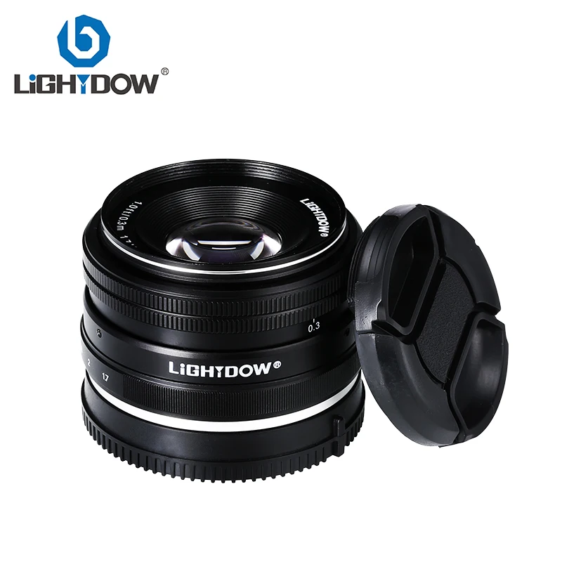 Lightdow 35 мм F1.7 с ручными настройками для видеосъемки Для sony E Mount NEX 3 3N C3 5 5N 5R 5, 6 комплектов/партия, 7 A6500 A6300 A6000 A5100 A5000 A3000 A3500