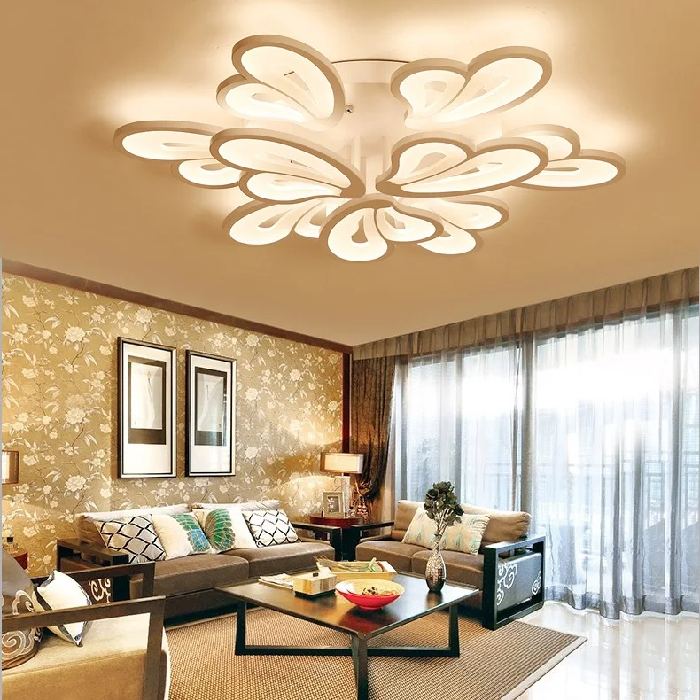Creative Petal Hardware Acrylic LEDCeiling Lights Living room bedroom