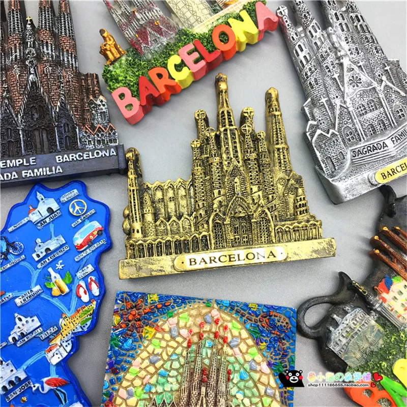 BABELEMI Испания Барселона Астурия Мадрид туристические сувениры 3D Смола ручной