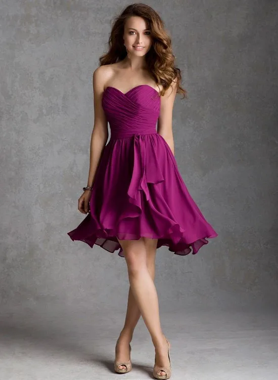 2015 New Arrival Hot Sale Chiffon Short A-line Swe...