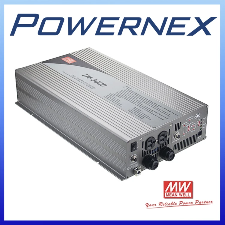 

[PowerNex] MEAN WELL TN-3000-224E JAPAN Standard 230V meanwell TN-3000 3000W True Sine Wave DC-AC Inverter with Solar Charger