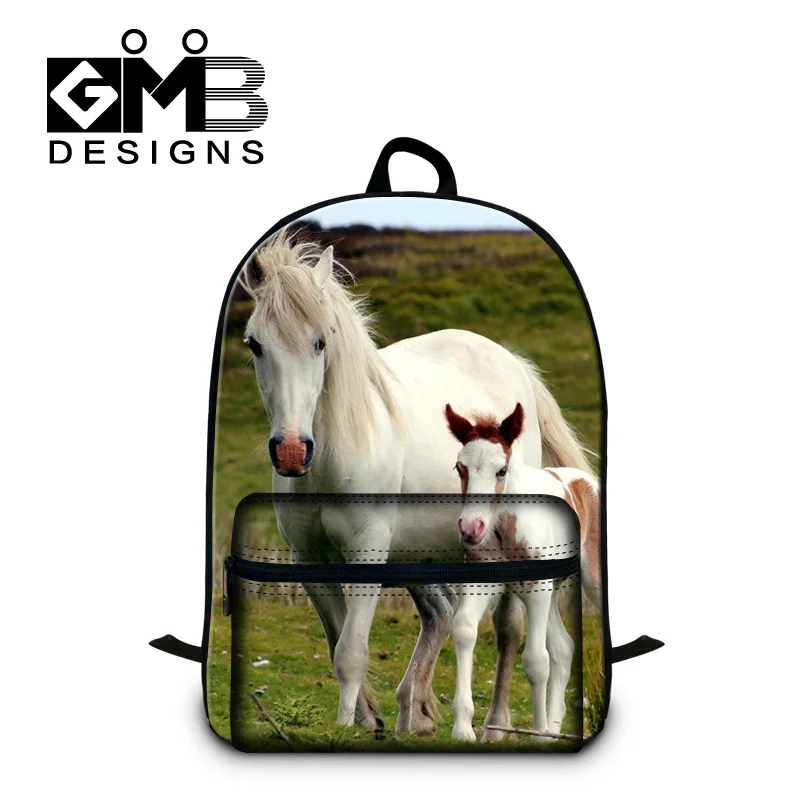 

Designer Animal Horse School Backpacks for Teenager Boys Fashion Lightweight Bookbags for Girls Schoolbag Bagpack for Children