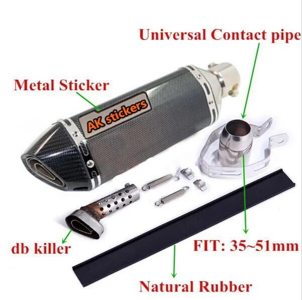 

Universal GY6 Motorcycle Scooter Modified Muffler exhaust pipe for CBR 125 250 CB400 CB600 YZF FZ400 Z750 M1002
