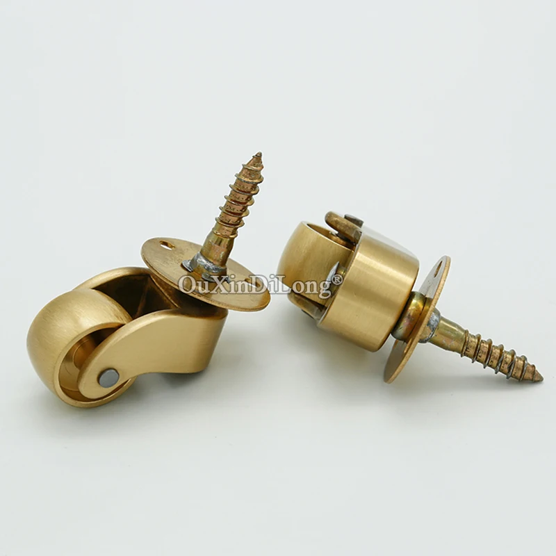 4PCS Brass Furniture Casters European Table Chair Sofa Smoothly Runners Rollers Universal Wheels 777Q