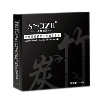 

Women Face Beauty Black Bamboo Charcoal Whitening Handmade Soap Eliminating Blackhead Acne Soap New