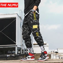 Харадзюку мужские штаны для бега с принтом хип-хоп брюки карго Мужские Модные шаровары с принтом джоггеры брюки уличная одежда WG219