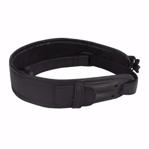 Tourbon тактическое Нарезное ружье слинг с Вертлюги дробовик переноски плечевой ремень черный пояса из натуральной кожи длина отрегулировать до 105 см - изображение