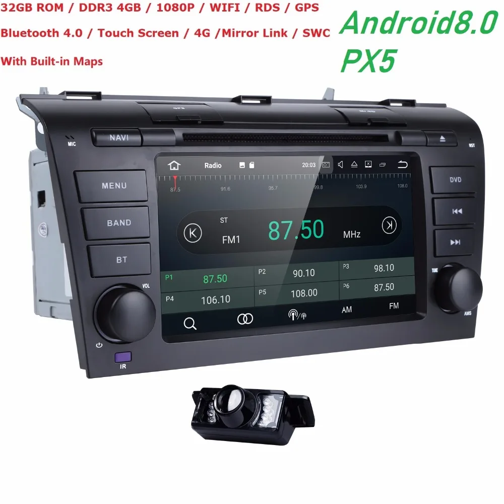 Excellent Android8.0 Touch Screen Car DVD Player for Mazda3 Mazda 3 2004-2009 GPS Navigation System 4G USB Radio RDS CD SWC GPS RADIO MAPS 2