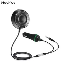 HAAYOT Bluetooth 4,0 адаптер 3,5 мм AUX аудио MP3 музыкальный приемник NFC Громкой связи автомобильный комплект с микрофоном двойной USB Автомобильное зарядное устройство