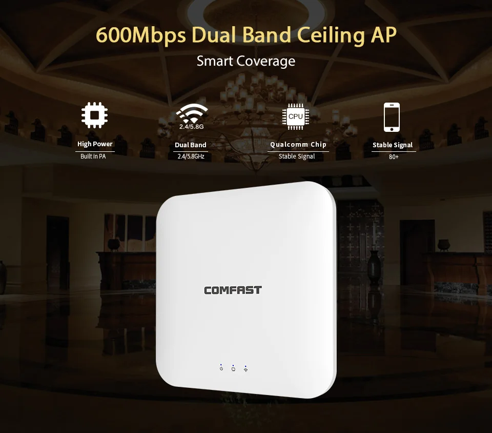 COMFAST высокая скорость 600 потолочный wifi-маршрутизатор AP Dual Band 2,4 г и 5,8 Г Крытый AP маршрутизатор 48 в POE Wi Fi Ретранслятор Extender сигнала CF-E356A