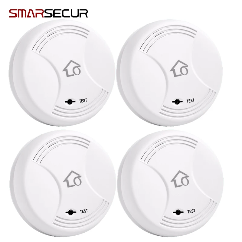 Smarsecur Wireless Fire Protection Smoke Detector Portable Alarm Sensors For G90B plus S4 GSM Home Security Alarm System smoke fire detector alarm