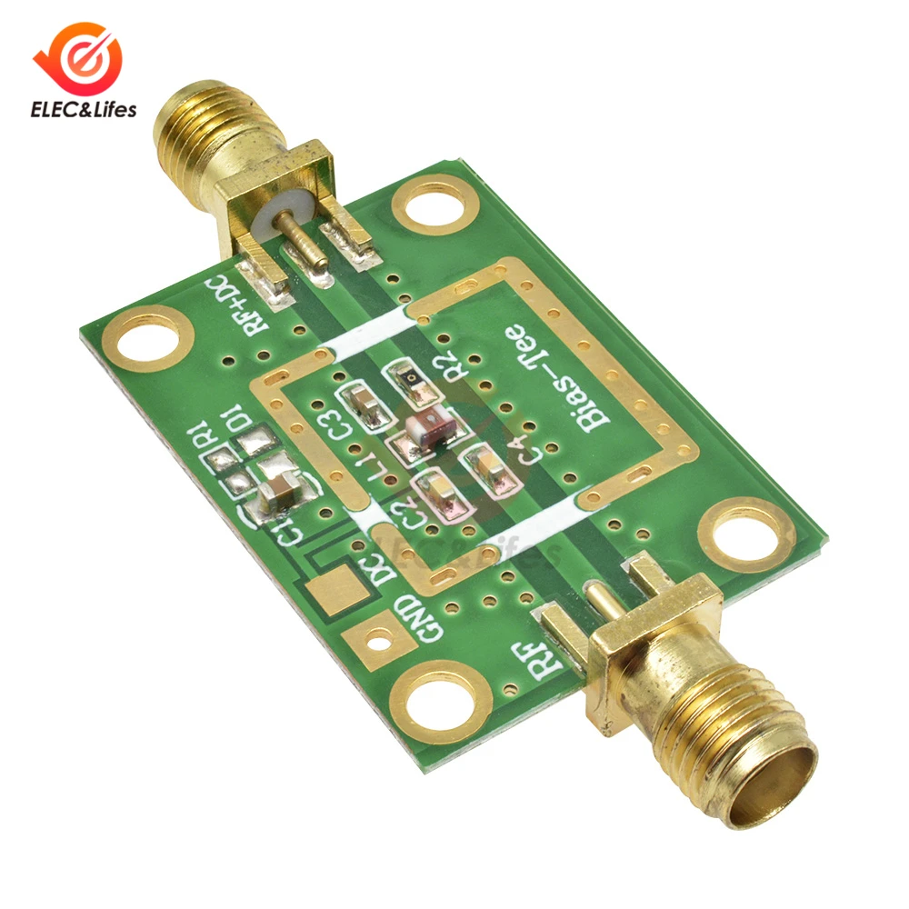 Bias Tee Wideband Frequency 10MHz -6GHz RF DC blocker for HAM radio RTL SDR LNA Low Noise Ham Radio Amplifier 10-6000 MHz