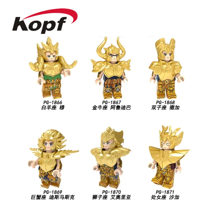 

Saint Seiya Legoings Building Blocks Twelve Constellations Aries Taurus Gemini Cancer Action Figures For Children Toys PG8212
