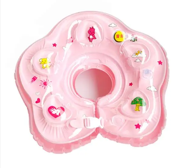 Xiale двойной воздушный шар Музыкальный детский плавательный воротник и аксессуары плавательный кольцо на шею для плавания детские трубки кольцо безопасности - Цвет: pink