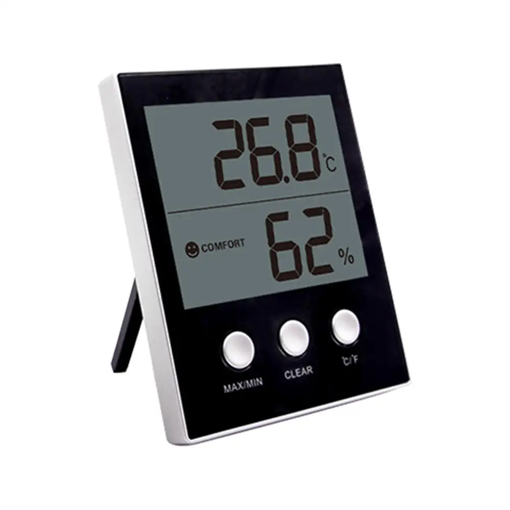 

CH-905 Electronic Digital Thermometer Hygrometer Large Screen Digital Display Indoor Baby Flower Room Rechargeable Wireless Weat