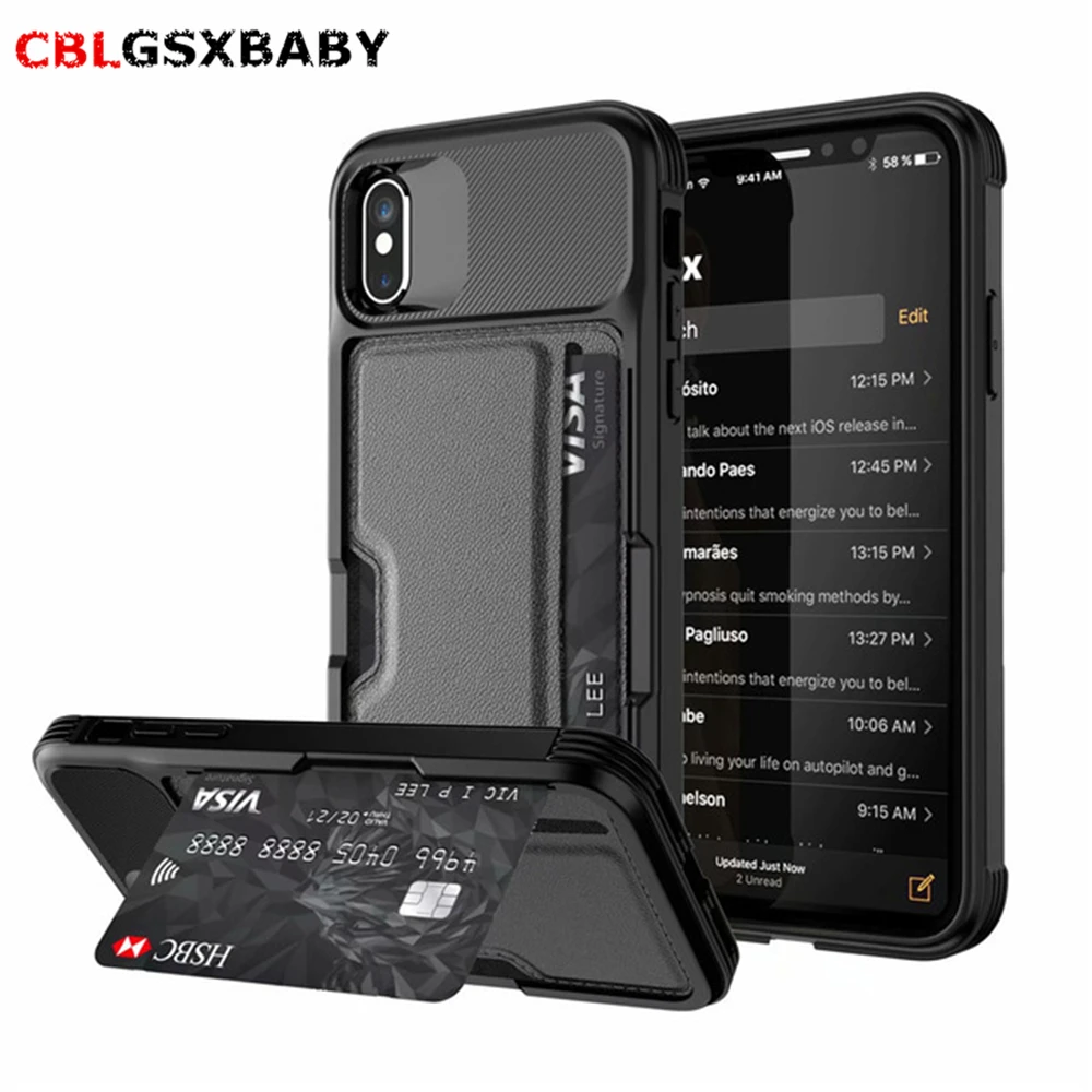 Для iPhone 11 Pro Чехол откидная подставка складной PU кожаный держатель для карт из