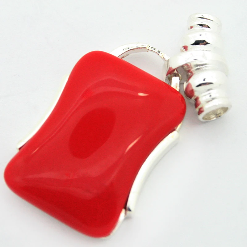 

925 STERLING SILVER RED CORAL RICH LUCKY PENDANT 42x22MM